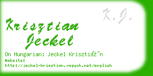 krisztian jeckel business card